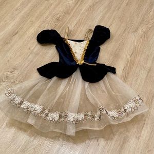 Revolution Kids Dance Costume in Navy and Gold